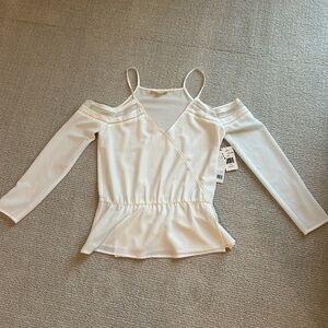 NWT Cooper & Ella Chloe Cold Shoulder Top - WHITE